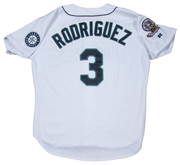 1995 Alex Rodriguez Rookie Game Used Seattle Mariners Home Jersey
